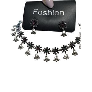 Silver Costume Fashion Necklace Set Jewelry